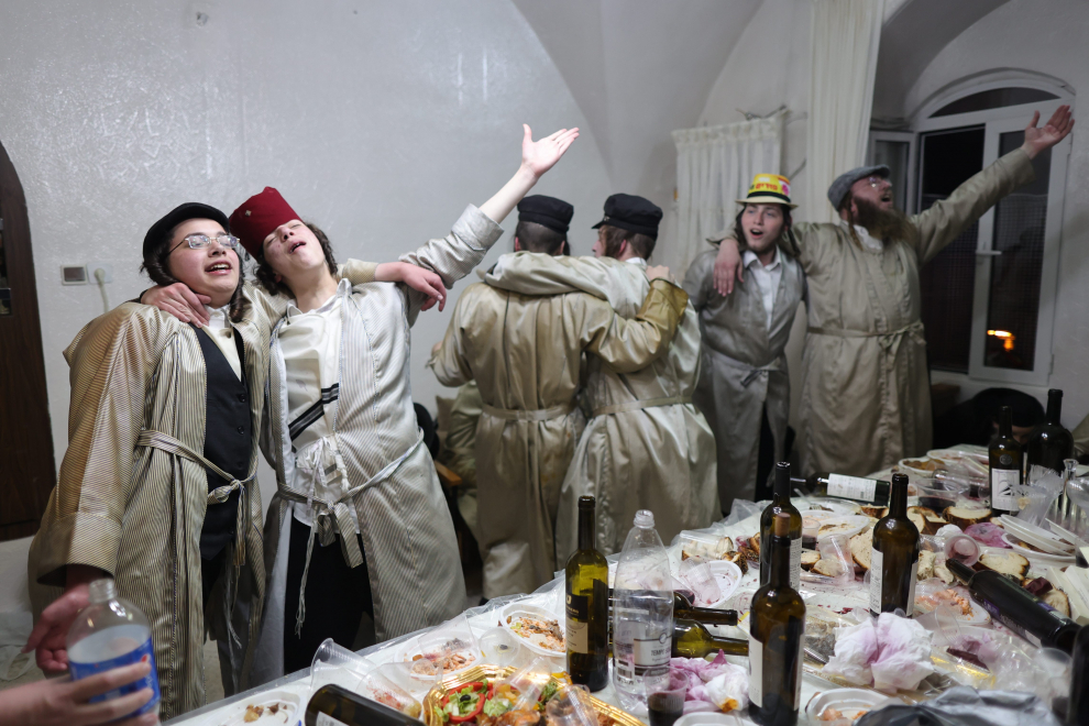 Ультраортодоксальные евреи отпраздновали Пурим