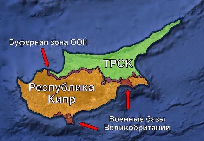 Почему у Кипра такие странные границы и остров разделён на два государства