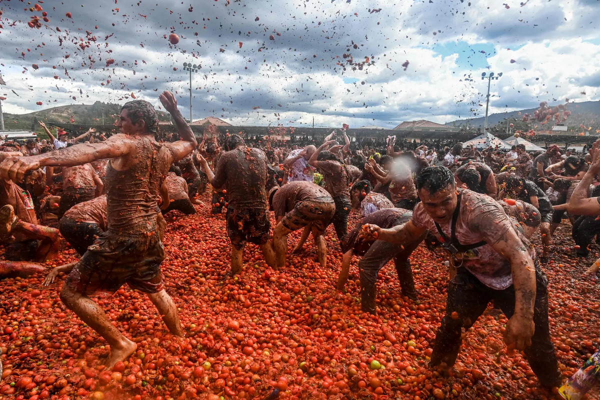 Ла Томатина - колумбийский фестиваль битвы помидорами