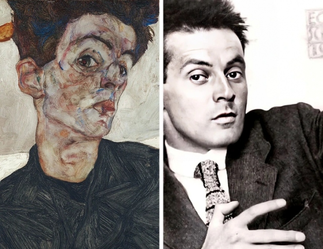 Сравнение реальной внешности известных художников с их автопортретами