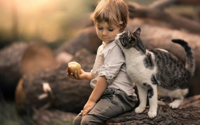 Дети и животные - дружба навсегда