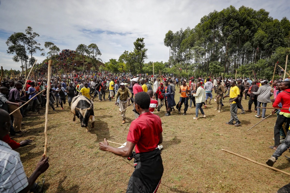 Ежегодные соревнования по корриде в западной Кении