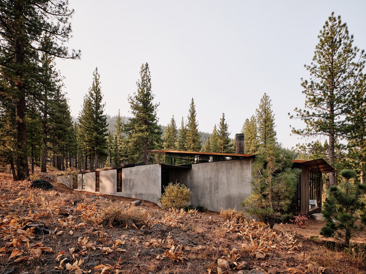 Противопожарный лесной дом в северной Калифорнии