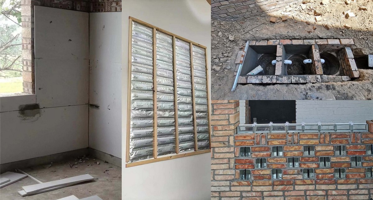 Реконструкция и расширение дома из кирпича в китайской деревне