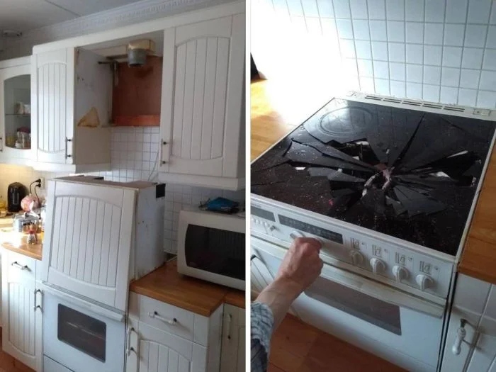 Разные кухонные катастрофы, когда готовка пошла не по плану