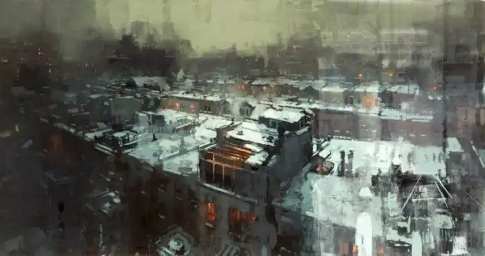 Своеобразные атмосферные городские пейзажи от художника Джереми Манна непогода, Джереми, НьюЙорке, Стрит, Маркет, 17Вечерний, 20Закат, 19НьюЙорк, 18Последний, Даунтауне, дождь, Американский, 16Туманная, Сквер, ночью, Авеню, собора, 14Снаружи, 13Композиция, Юнион