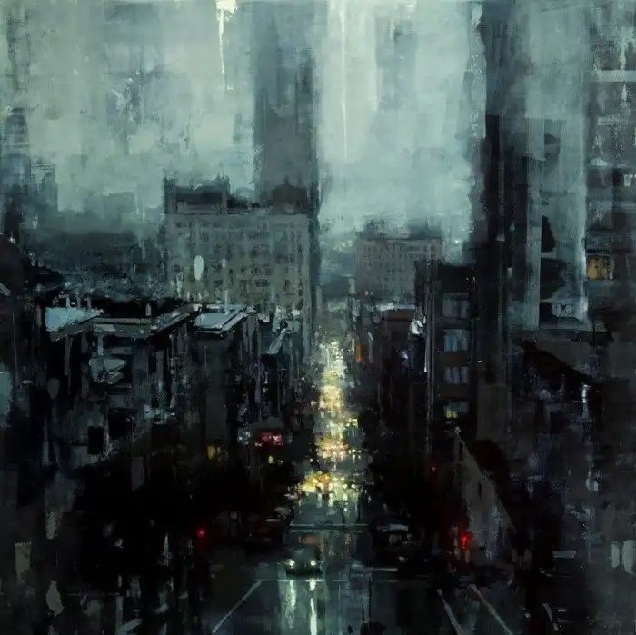 Своеобразные атмосферные городские пейзажи от художника Джереми Манна непогода, Джереми, НьюЙорке, Стрит, Маркет, 17Вечерний, 20Закат, 19НьюЙорк, 18Последний, Даунтауне, дождь, Американский, 16Туманная, Сквер, ночью, Авеню, собора, 14Снаружи, 13Композиция, Юнион