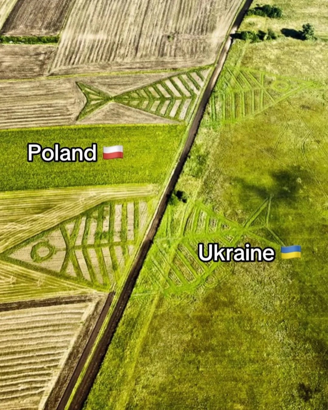 Сельскохозяйственная граница Польши и Украины