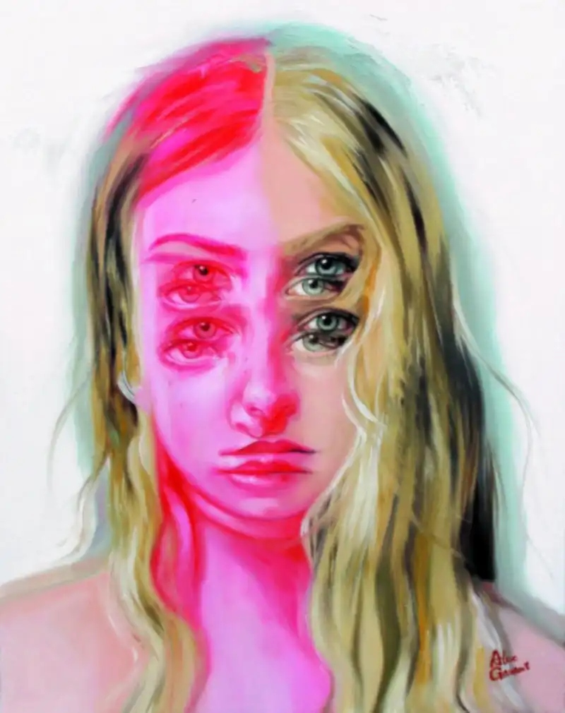 Иллюзия множества глаз на портрете