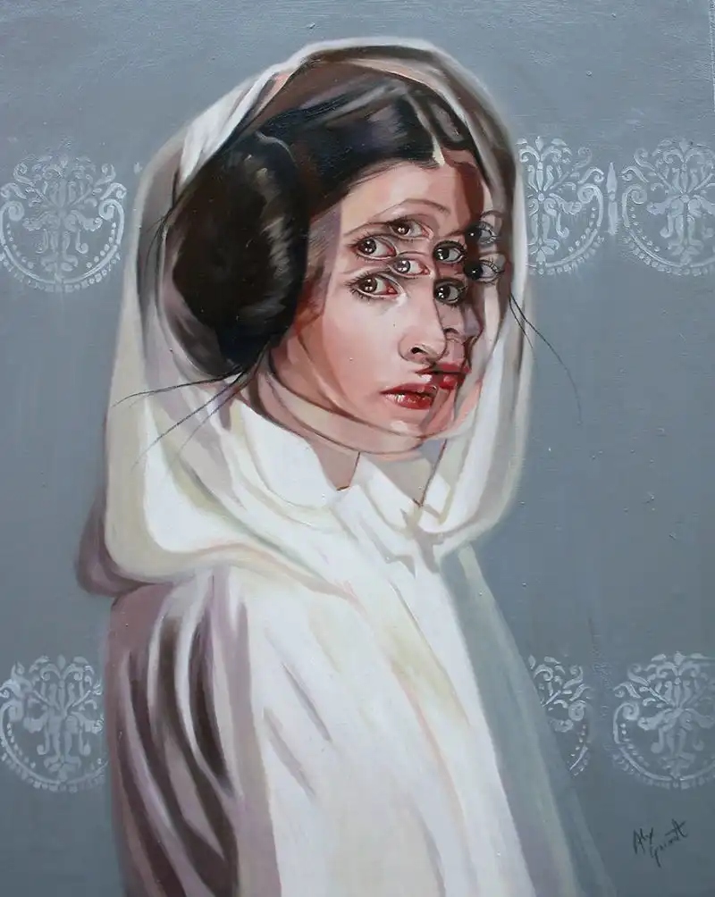 Портрет в стиле поп-арт с двойным зрением