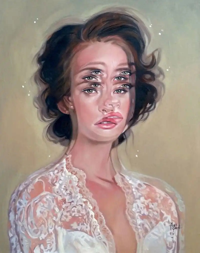 Сюрреалистичный женский портрет