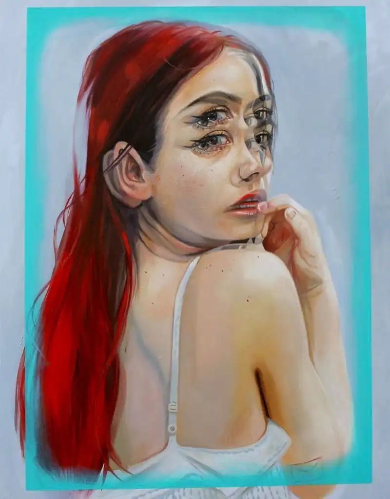 Портрет в красных и золотых тонах